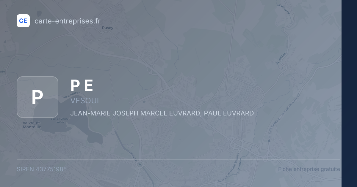 P E — 437751985 — fiche entreprise