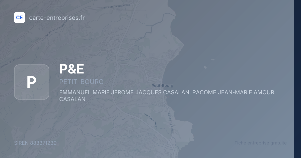 P&E — 883371239 — fiche entreprise