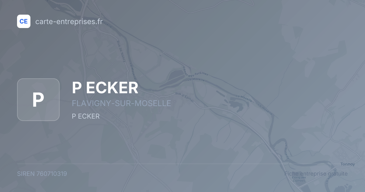 P ECKER — 760710319 — fiche entreprise