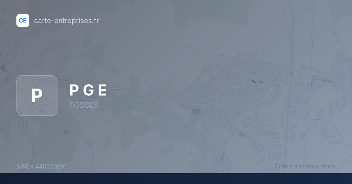 P G E — 445321896 — fiche entreprise