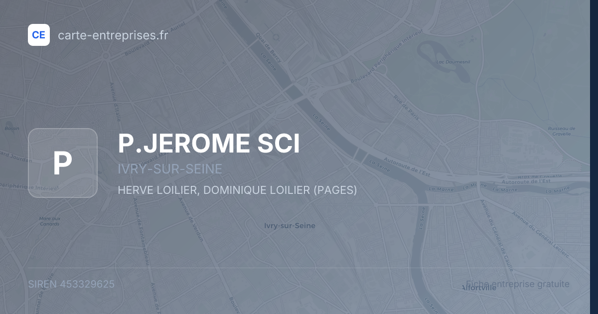 P.JEROME SCI — 453329625 — fiche entreprise