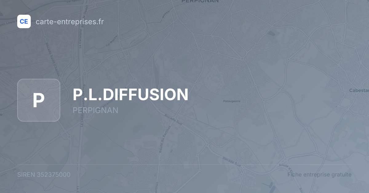 P.L.DIFFUSION — 352375000 — fiche entreprise