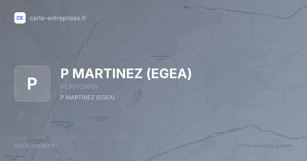 P MARTINEZ (EGEA) — 324364181 — fiche entreprise