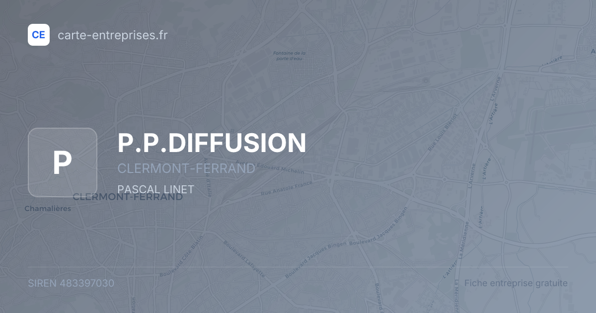 P.P.DIFFUSION — 483397030 — fiche entreprise