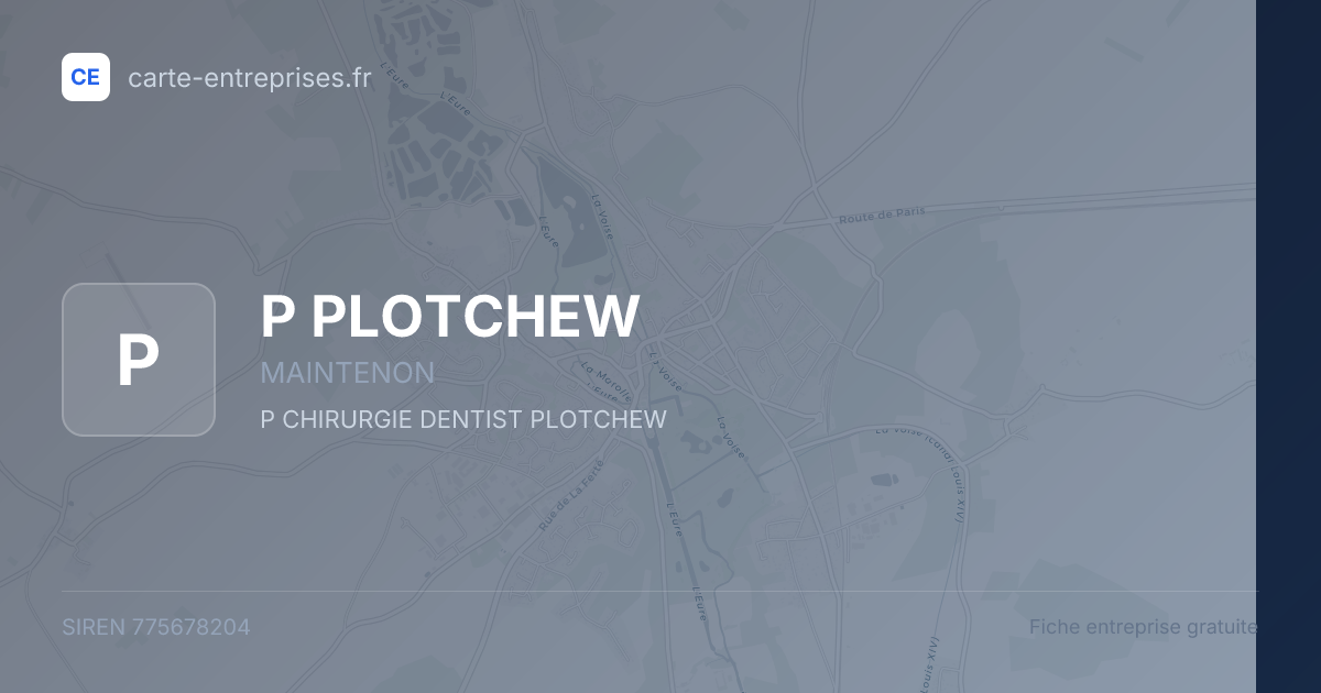 P PLOTCHEW — 775678204 — fiche entreprise