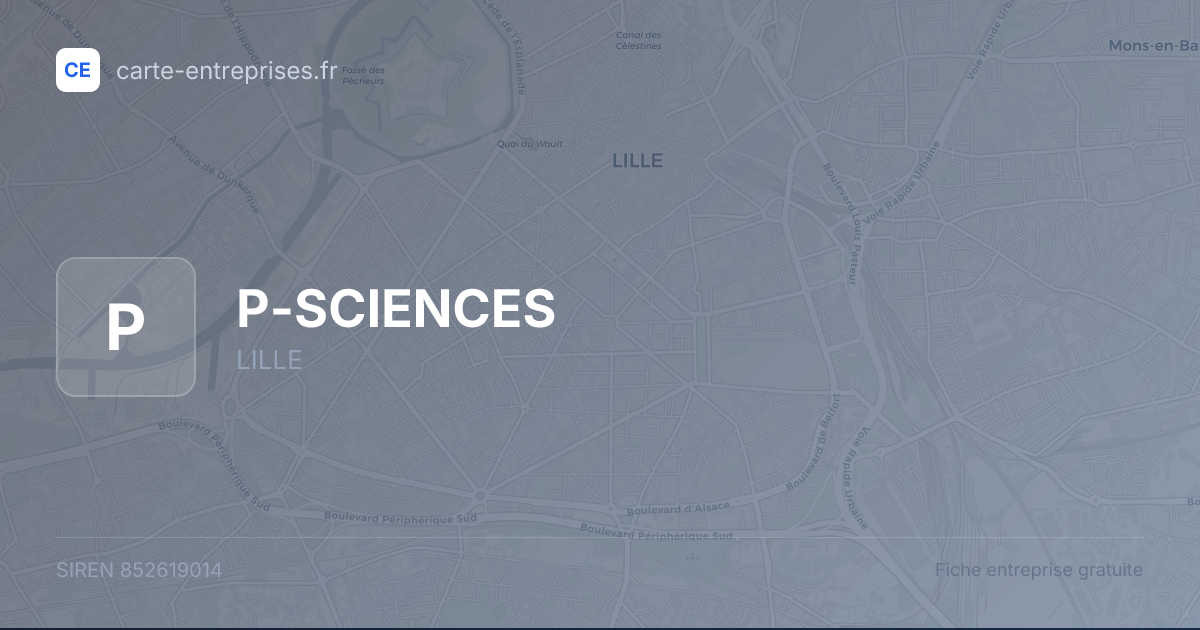 P-SCIENCES — 852619014 — fiche entreprise