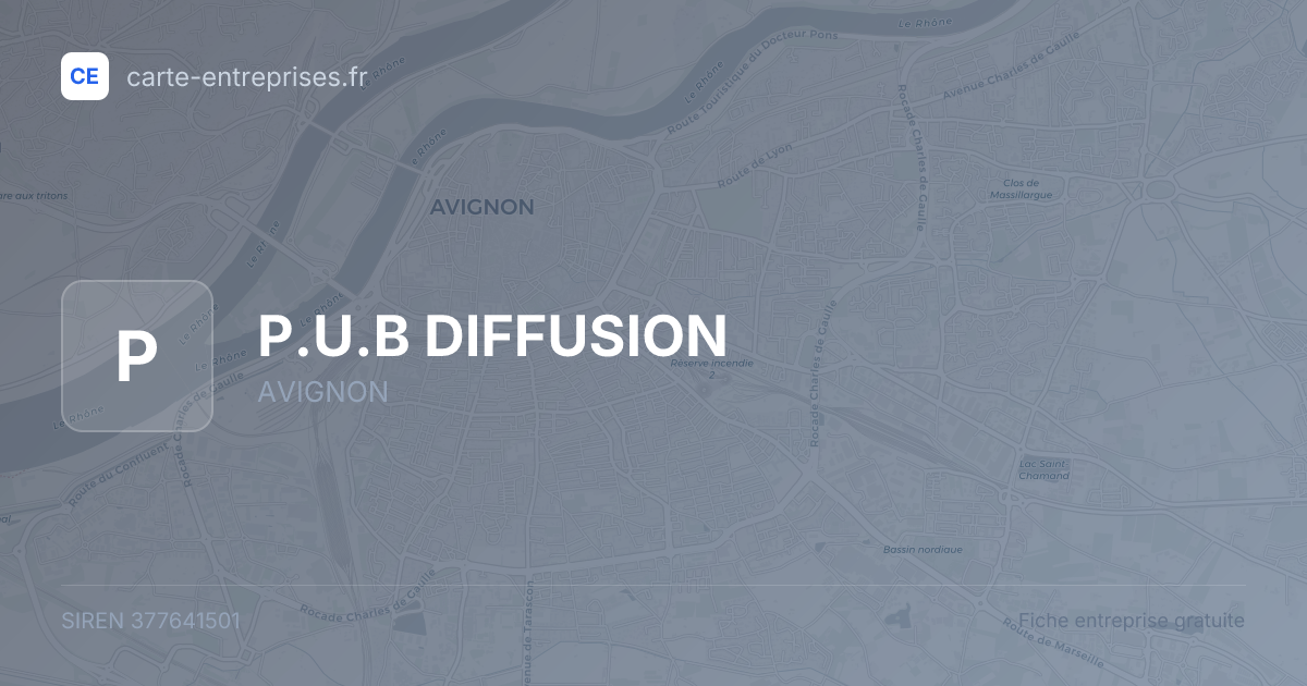P.U.B DIFFUSION — 377641501 — fiche entreprise