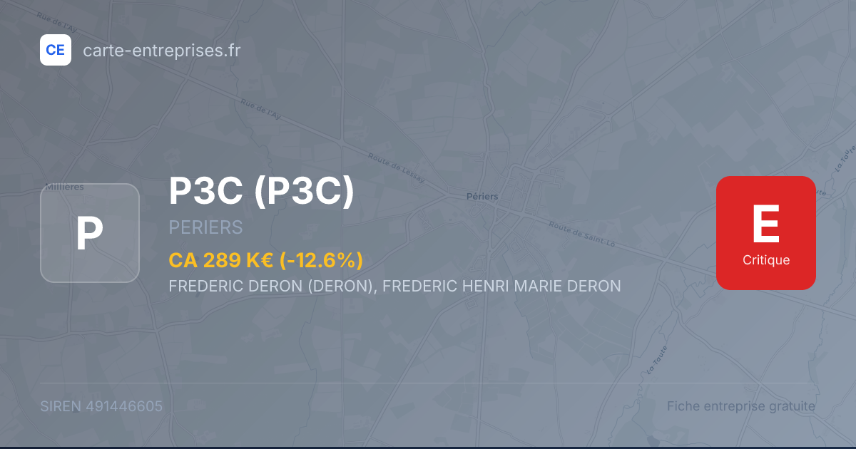 P3C (P3C) — 491446605 — fiche entreprise