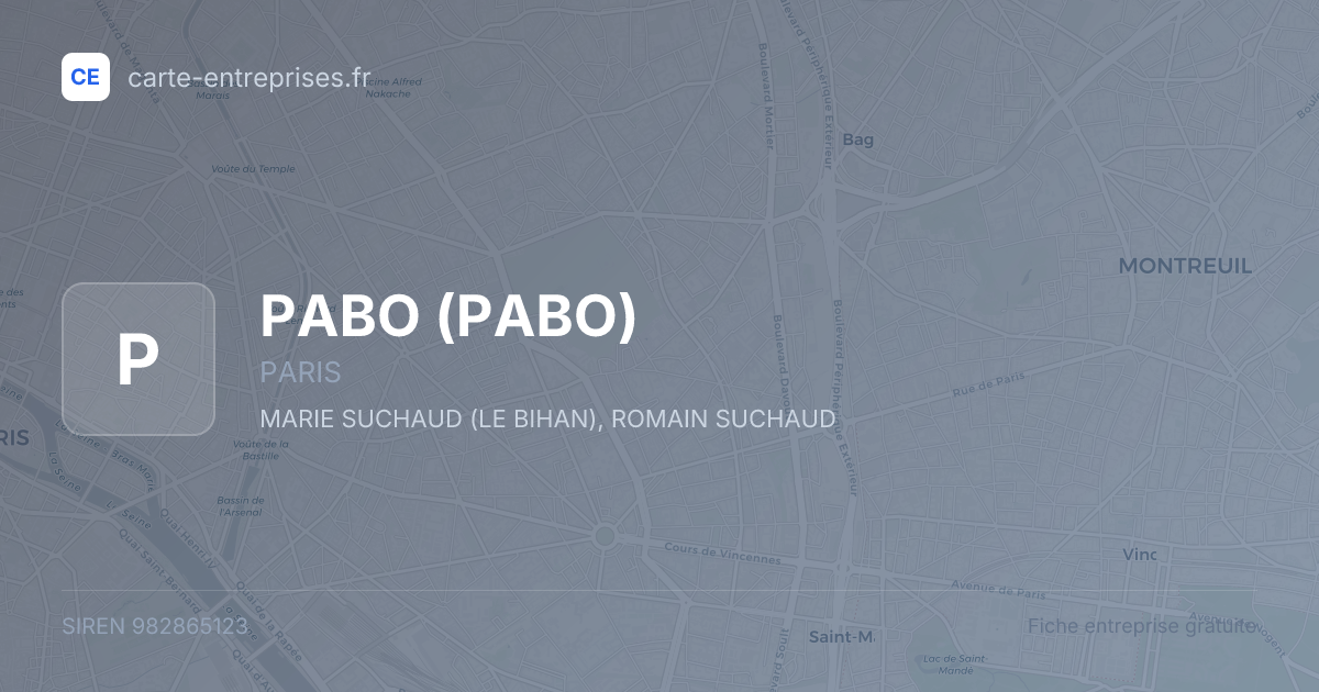 PABO — 982865123 — fiche entreprise