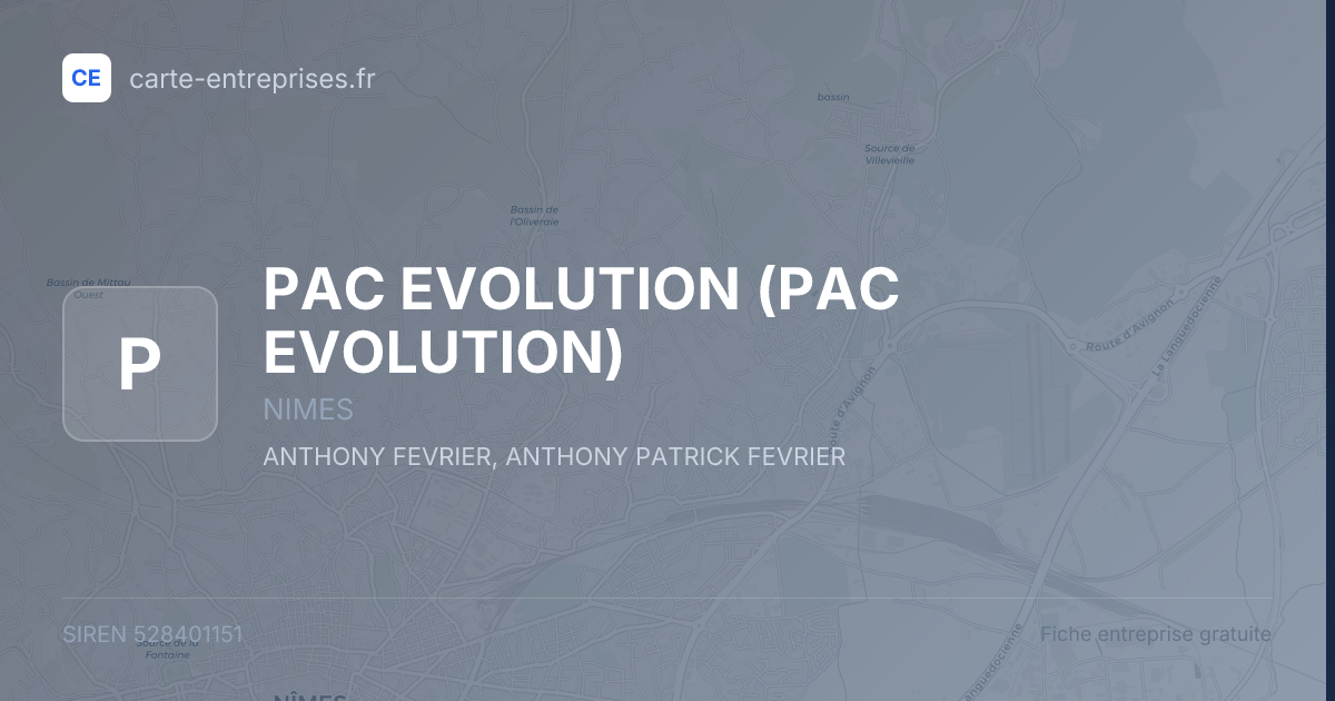 PAC EVOLUTION — 528401151 — fiche entreprise