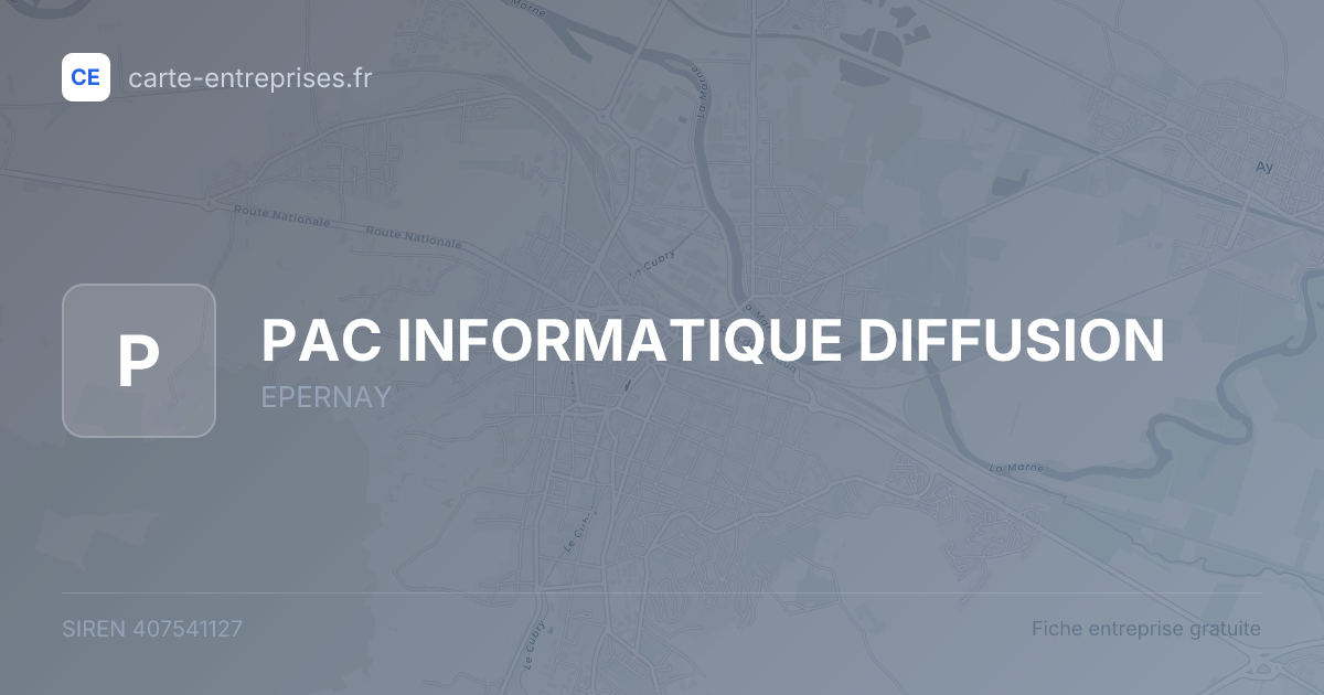PAC INFORMATIQUE DIFFUSION — 407541127 — fiche entreprise