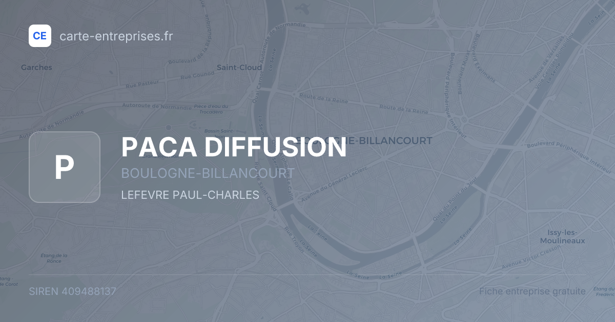 PACA DIFFUSION — 409488137 — fiche entreprise