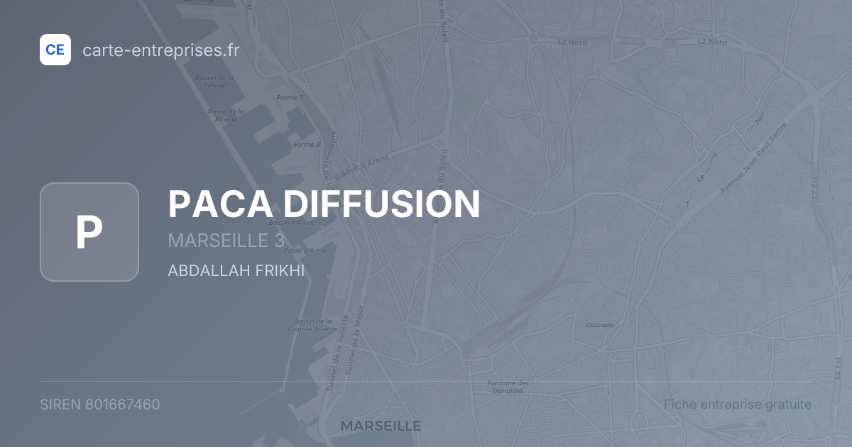 PACA DIFFUSION — 801667460 — fiche entreprise