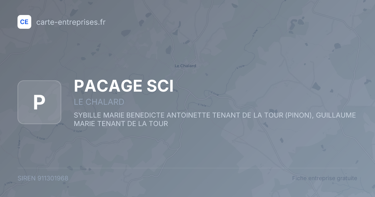 PACAGE SCI — 911301968 — fiche entreprise