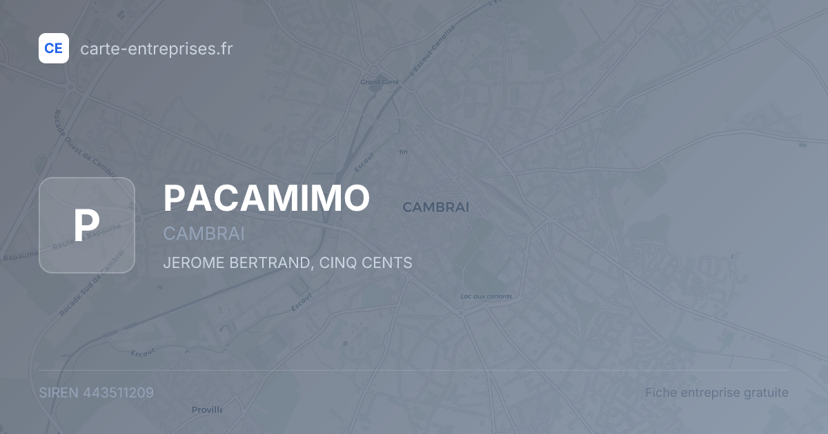 PACAMIMO — 443511209 — fiche entreprise