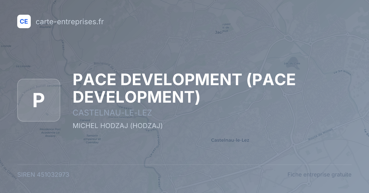 PACE DEVELOPMENT — 451032973 — fiche entreprise