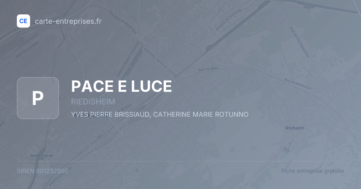 PACE E LUCE — 801232950 — fiche entreprise