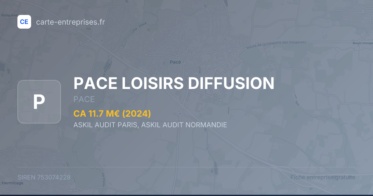 PACE LOISIRS DIFFUSION — 753074228 — fiche entreprise