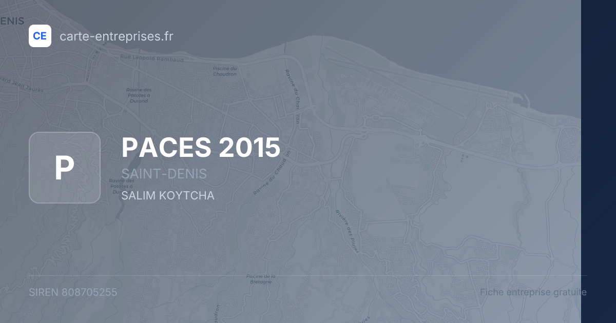 PACES 2015 — 808705255 — fiche entreprise