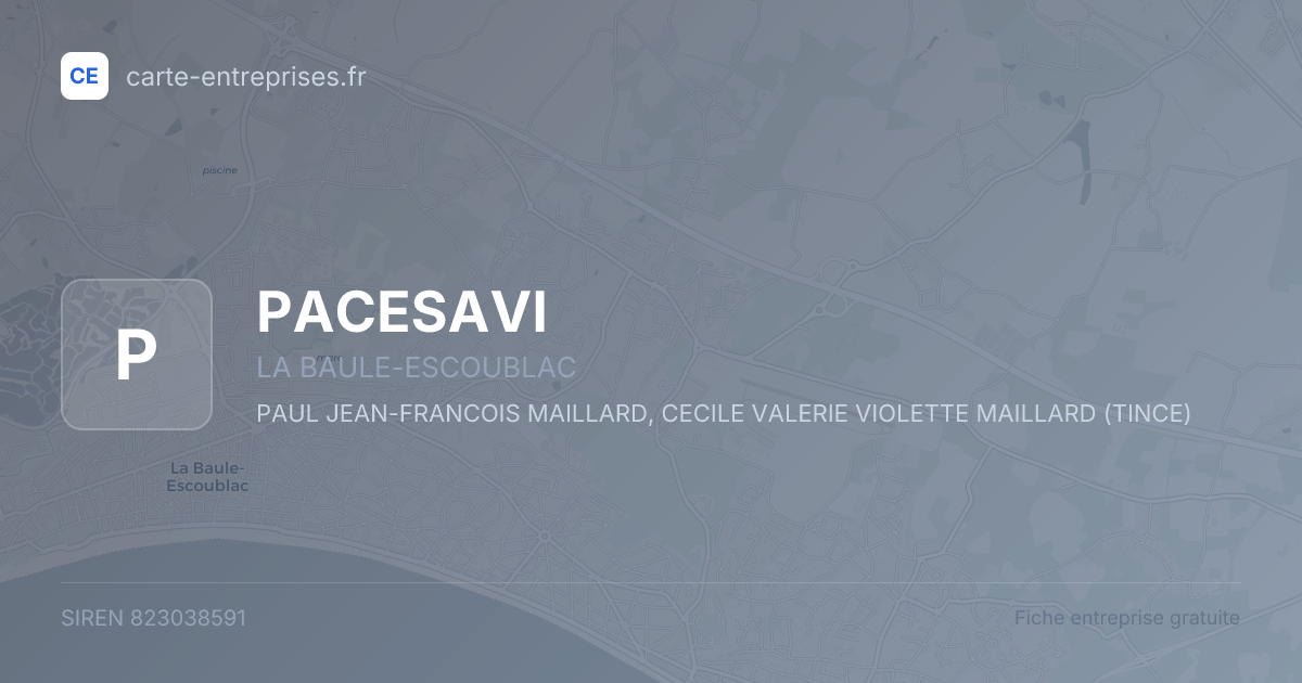 PACESAVI — 823038591 — fiche entreprise