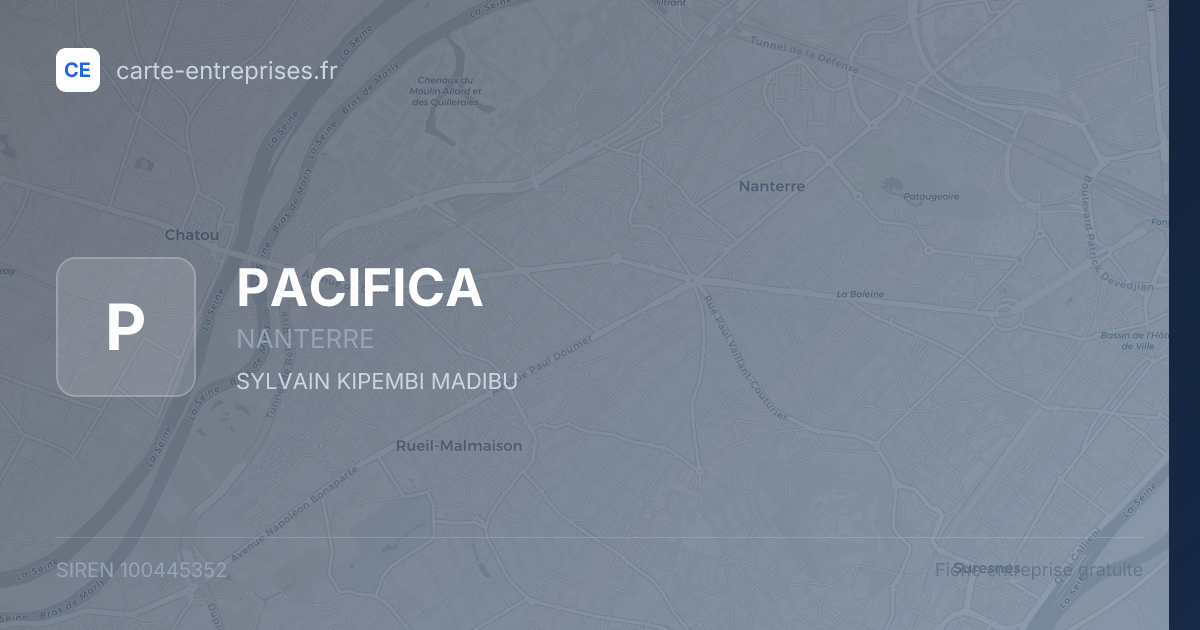 PACIFICA — 100445352 — fiche entreprise