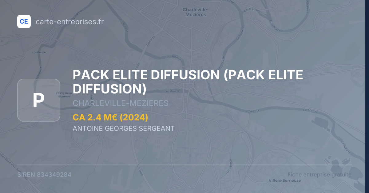 PACK ELITE DIFFUSION — 834349284 — fiche entreprise