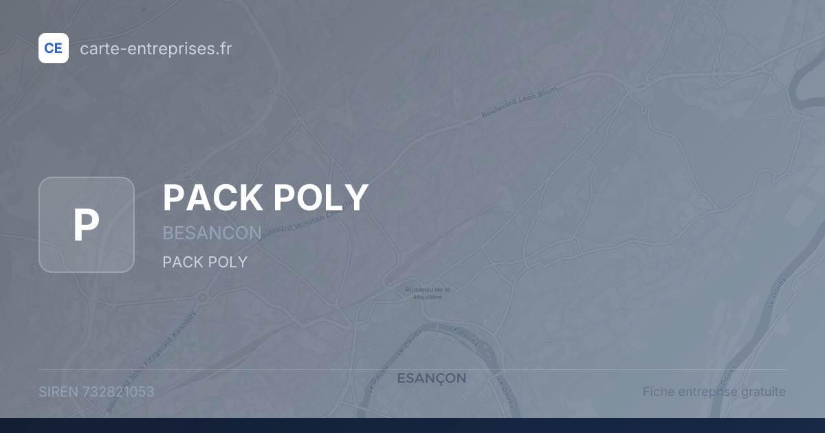 PACK POLY — 732821053 — fiche entreprise