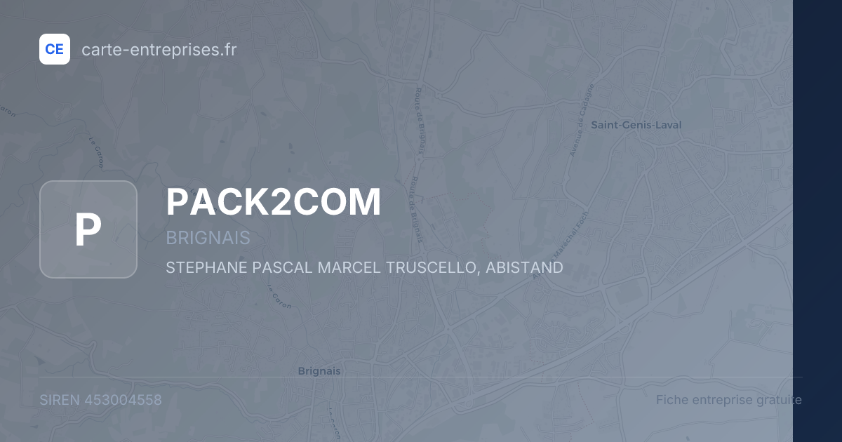 PACK2COM — 453004558 — fiche entreprise