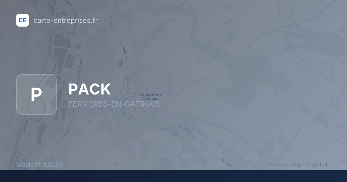 PACK — 511431256 — fiche entreprise