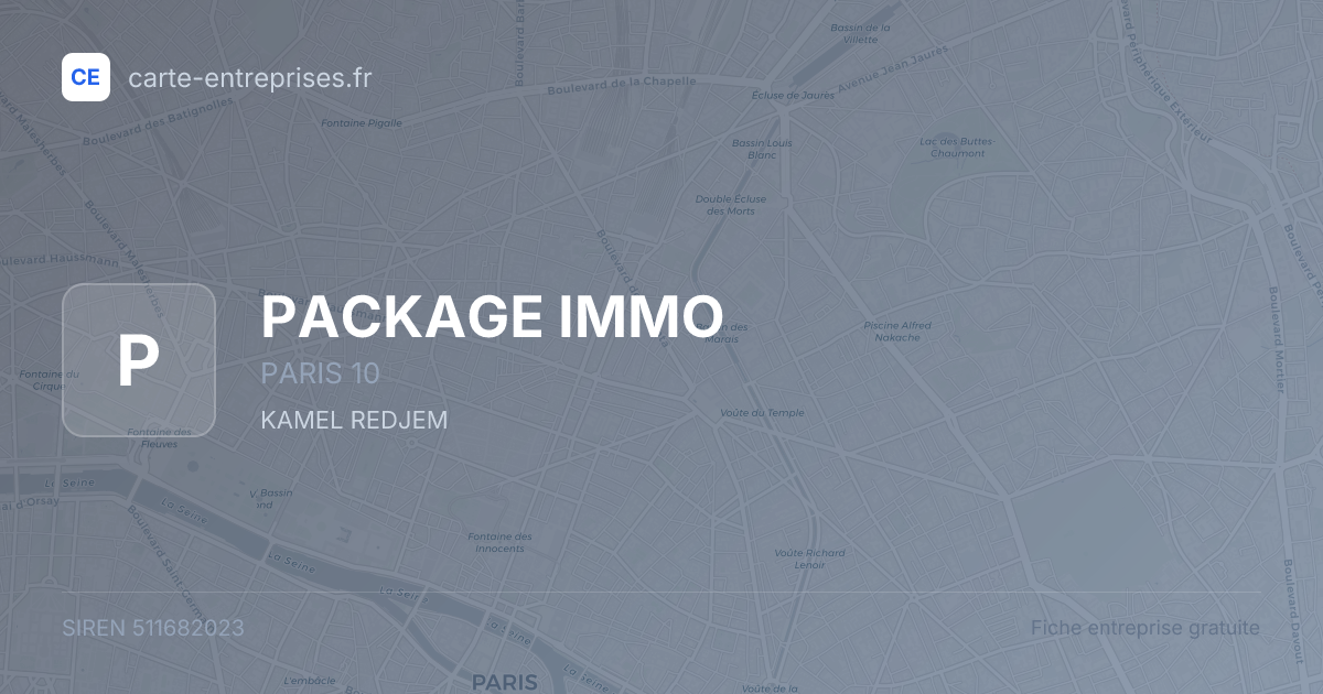 PACKAGE IMMO — 511682023 — fiche entreprise