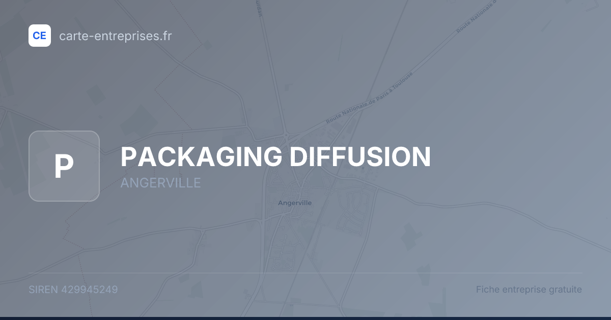 PACKAGING DIFFUSION — 429945249 — fiche entreprise