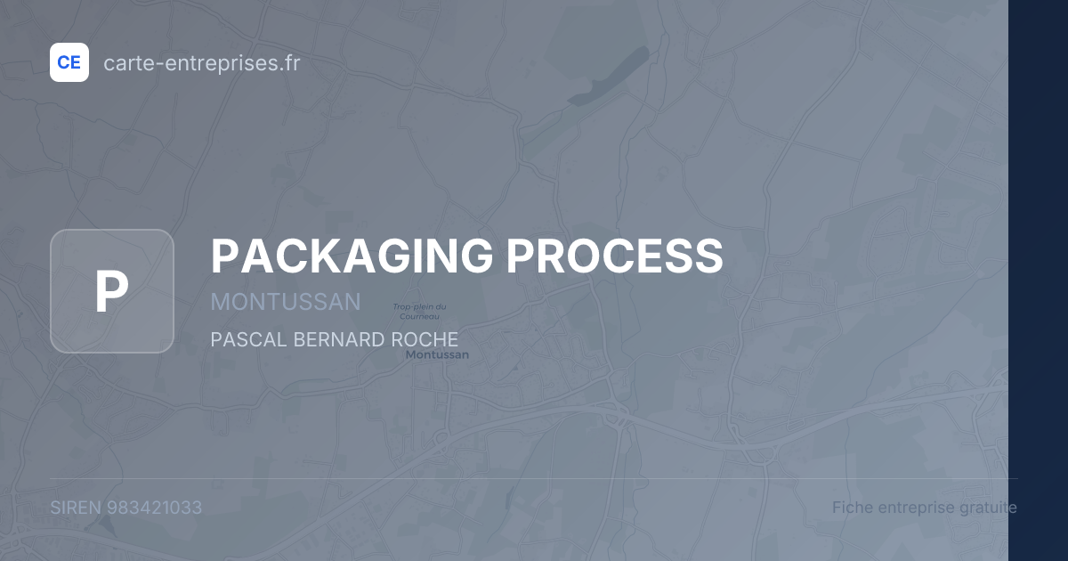 PACKAGING PROCESS — 983421033 — fiche entreprise