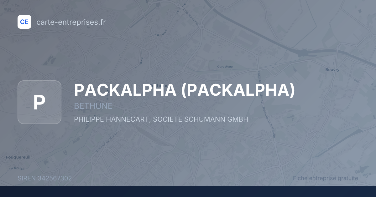 PACKALPHA — 342567302 — fiche entreprise