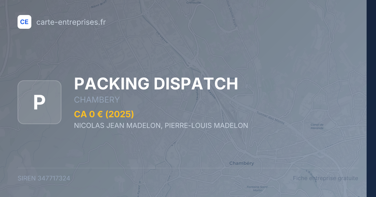 PACKING DISPATCH — 347717324 — fiche entreprise