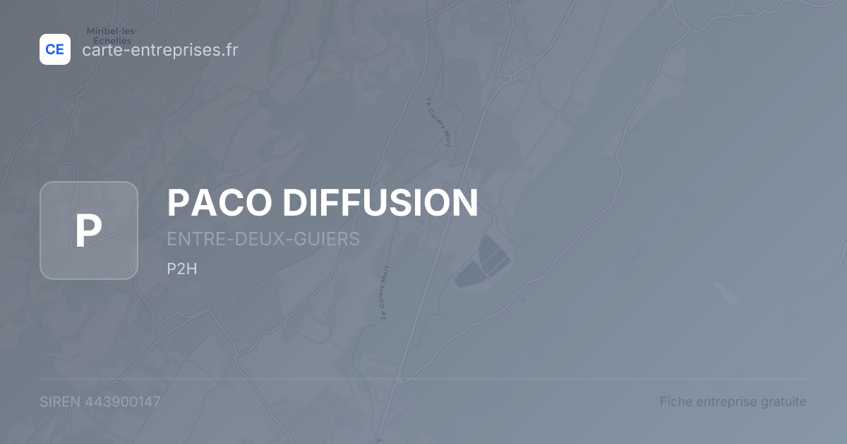 PACO DIFFUSION — 443900147 — fiche entreprise