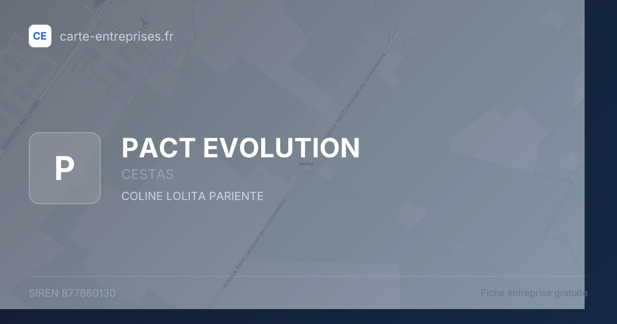 PACT EVOLUTION — 877860130 — fiche entreprise