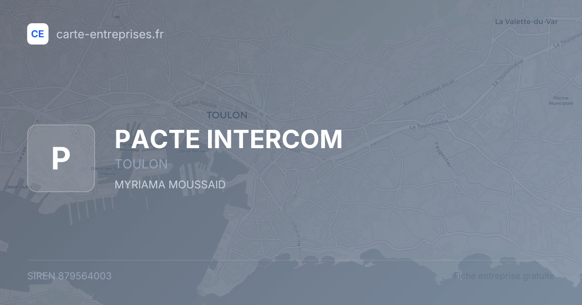 PACTE INTERCOM — 879564003 — fiche entreprise