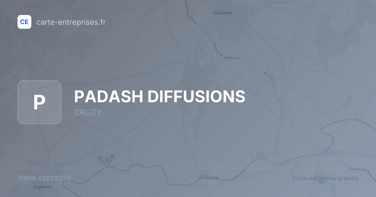 PADASH DIFFUSIONS — 438315228 — fiche entreprise