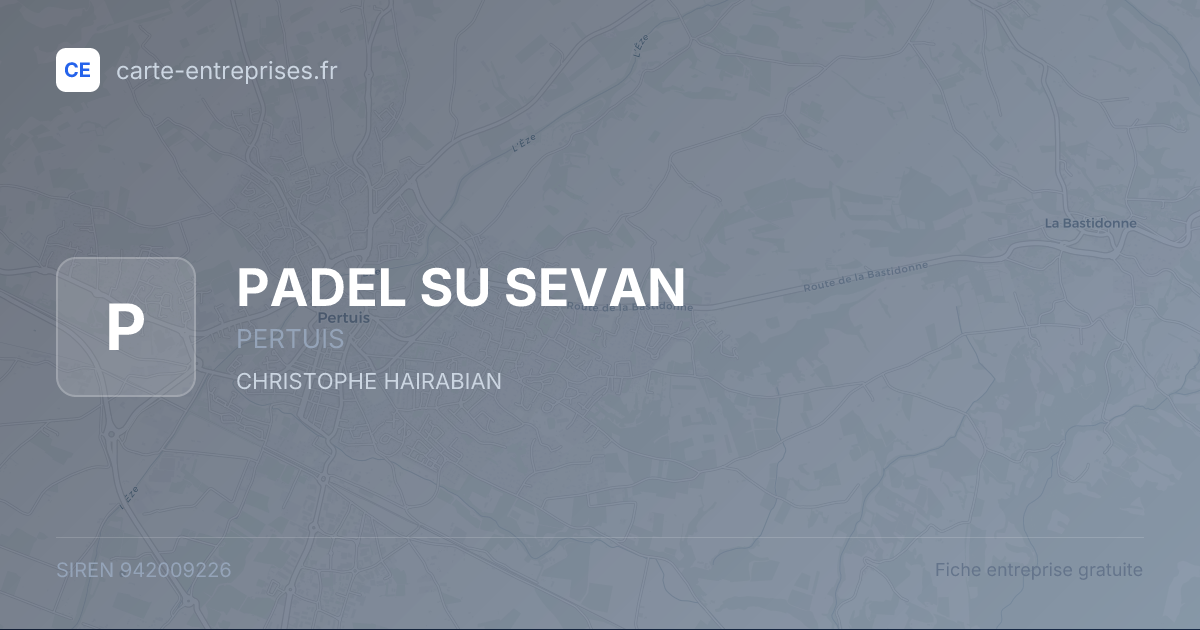 PADEL SU SEVAN — 942009226 — fiche entreprise