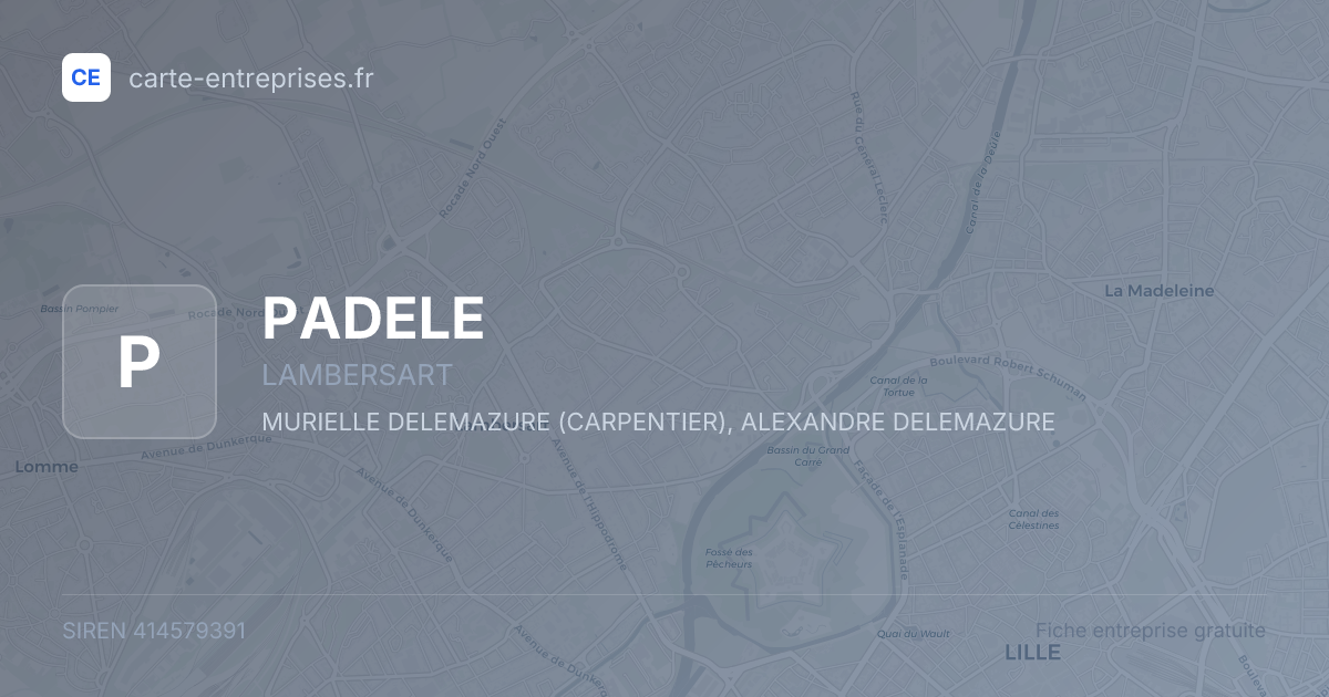 PADELE — 414579391 — fiche entreprise