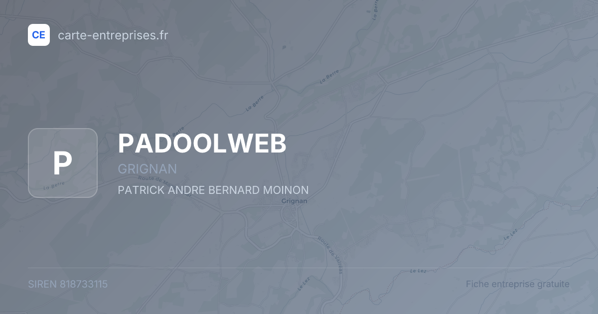 PADOOLWEB — 818733115 — fiche entreprise