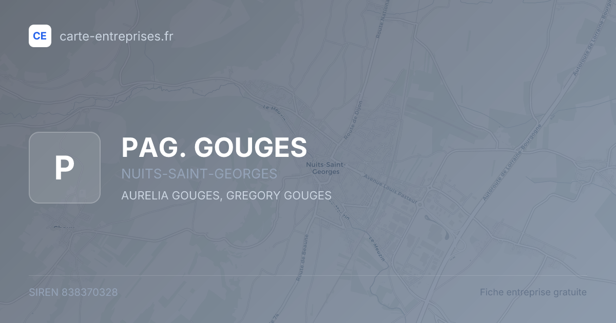 PAG. GOUGES — 838370328 — fiche entreprise