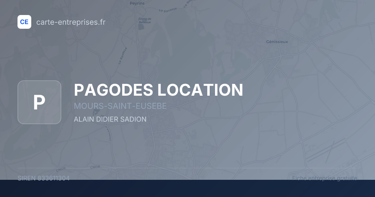 PAGODES LOCATION — 833611304 — fiche entreprise