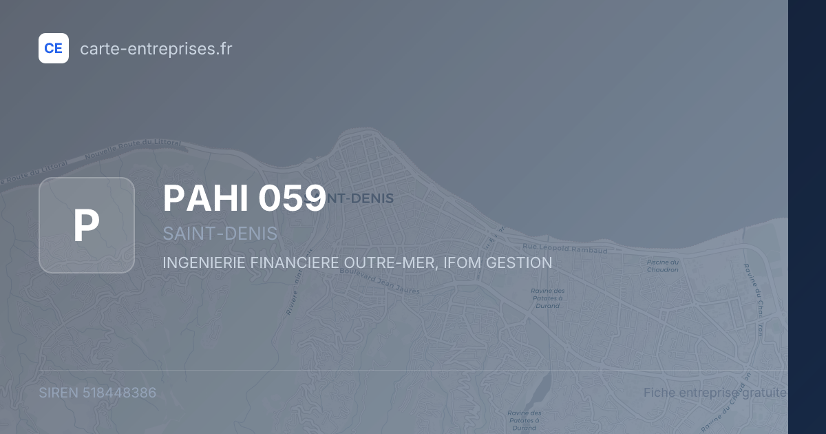 PAHI 059 — 518448386 — fiche entreprise