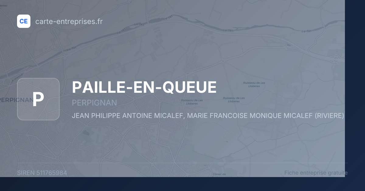 PAILLE-EN-QUEUE — 511765984 — fiche entreprise