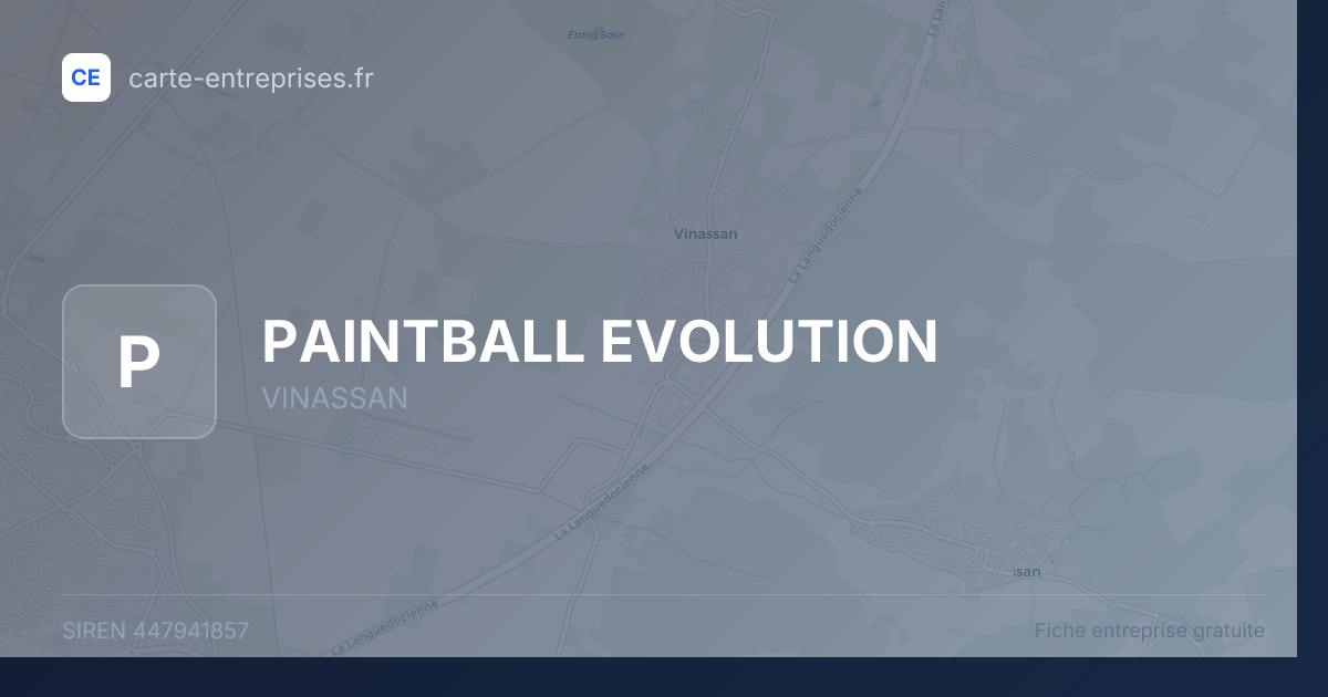 PAINTBALL EVOLUTION — 447941857 — fiche entreprise