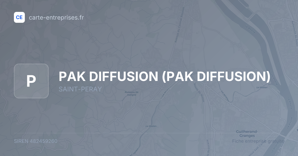 PAK DIFFUSION — 482459260 — fiche entreprise