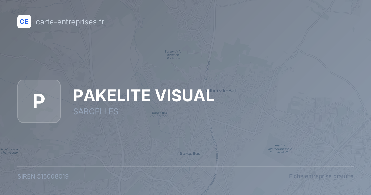 PAKELITE VISUAL — 515008019 — fiche entreprise