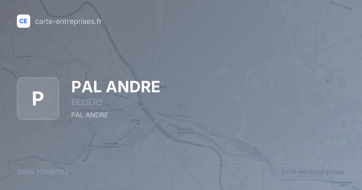 PAL ANDRE — 775587553 — fiche entreprise