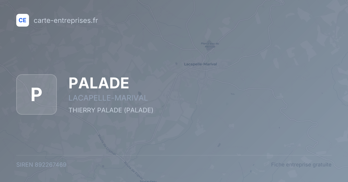 PALADE — 892267469 — fiche entreprise